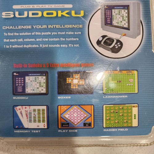 Plug And Play Tv Game Sodoku And 5 Extra Games Vintage Retro CRT TV - Picture 8 of 11