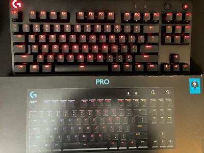 Logitech G Pro TKL Mechanical Wired Gaming Keyboard GX Blue Clicky Switch, Black