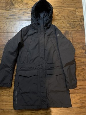 Helly Hansen Rigging Jacket Size Small Black Rain Parka Waterproof Hooded Shell
