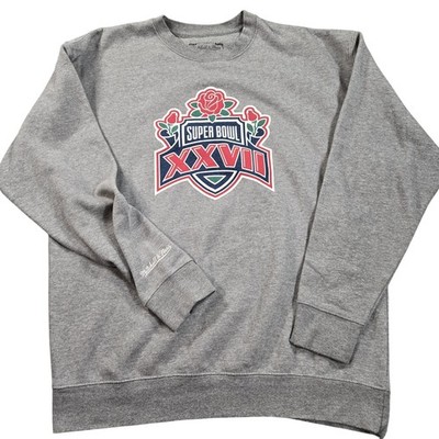 Super Bowl XXVII Sweatshirt Mens XL Gray NFL Football Pullover Mitchell & Ness