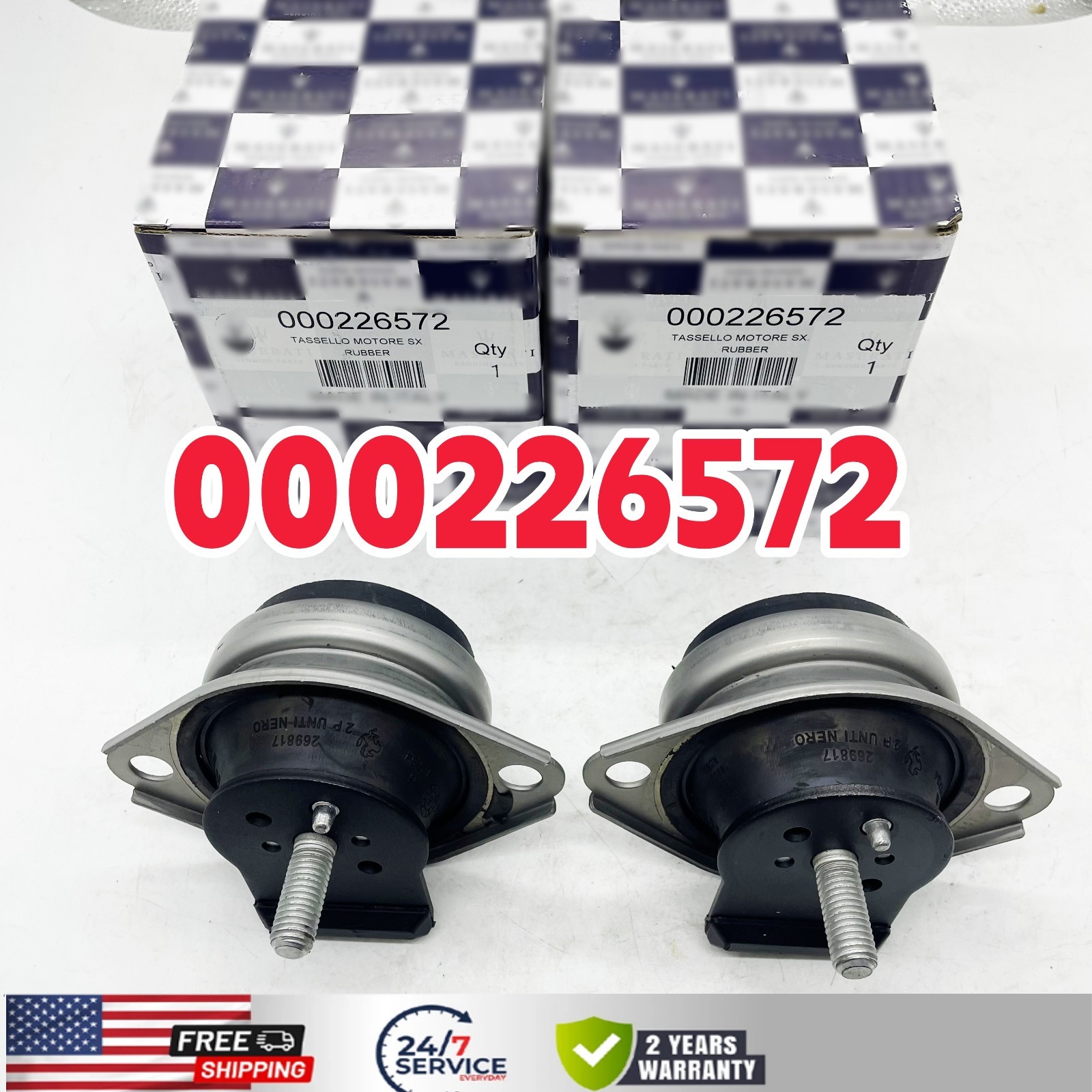 2x Engine Mounts Fits For Maserati Quattroporte GranTurismo Cabrio Ferrari