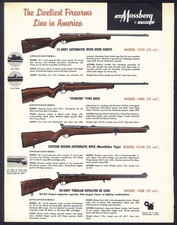 MOSSBERG RIFLE 151 K salesman sheet 2 sided 140 146 142 Carbine 152 144 .22 cal