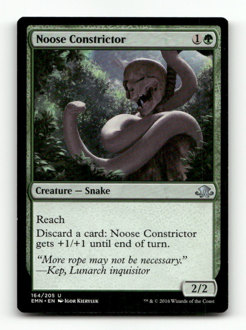 Noose Constrictor 164 Uncommon Eldritch Moon Magic: The Gathering Lightly Played