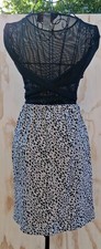 VTG P.J.'s Place Leopard Print Knee Length Skirt 80s Mod Indie Made In USA