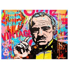 Nastya Rovenskaya- Mixed Media on Canvas "The City Speaks"