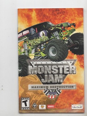 Monster jam Maximum Destruction PS2 Manual Only Authentic Original