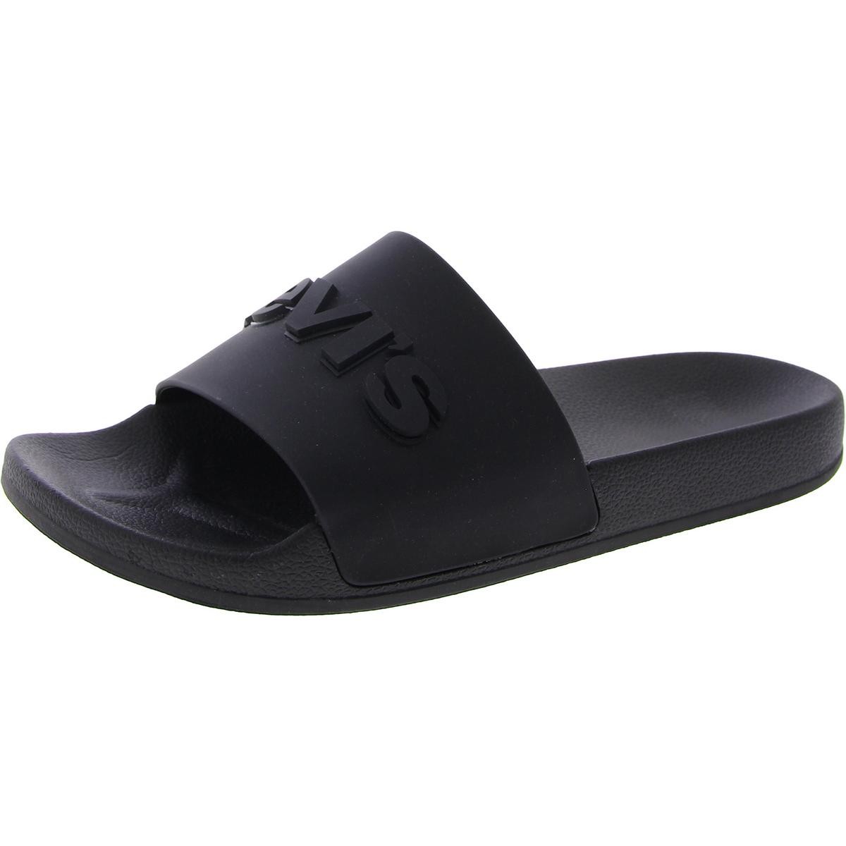Женские 3D-слипоны Levis Womens Black Solid Pool Slides Shoes 9 Medium B M BHFO 8055 3990₽
