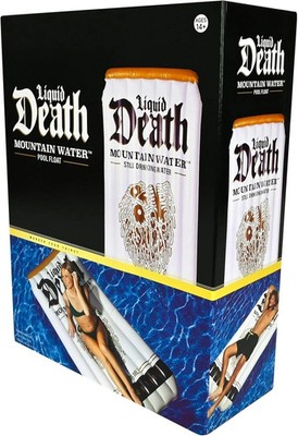 Liquid Death 6  Pool Float: Adult Novelty Water Inflatables Quench Your Thirst 