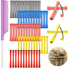 60 Pieces Hair Perm Rods Set Plastic Cold Wave Perming Rods
