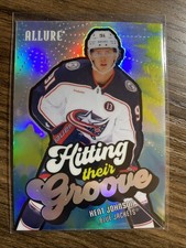 Upper Deck Allure Kent Johnson #HTG-10 Hitting Their Groove Blue Jackets
