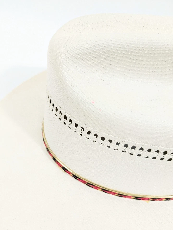 Western Express Cowboy Hat White Cattleman Fitted Large 7 3/8 - Image 4 of 4