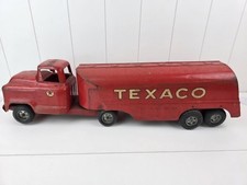 Vintage 1960s BUDDY L Pressed Steel Texaco Tanker Toy Truck All Original