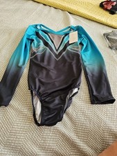 BAOHULU Gymnastics Leotards for Girls Long Sleeve Sparkly Dance Outfit/shorts