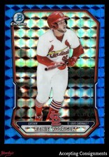 2026 Bowman Chrome Prospects Blue Geo Refractor Rainiel Rodriguez 70/150 ROOKIE