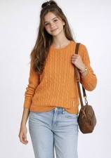 Vintage Polo Jeans Co Ralph Lauren Girls Cable Knit Sweater Made in Japan L