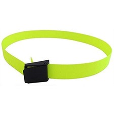 Scuba Diving 60" Long 2" Webbing Weight Belt with Plastic Buckle, Yellow