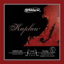 D'Addario Kaplan Viola Single C String, Long Scale, MediumTension