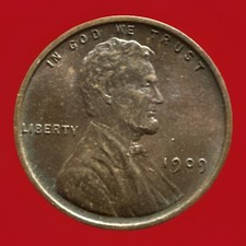 Uncirculated RB 1909 Philadelphia Mint Copper Lincoln Wheat Cent 241
