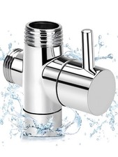 Bidet T Valve Adapter 7/8 x 7/8 x 1/2 Inch Shut Off For Toilet Chrome Durable