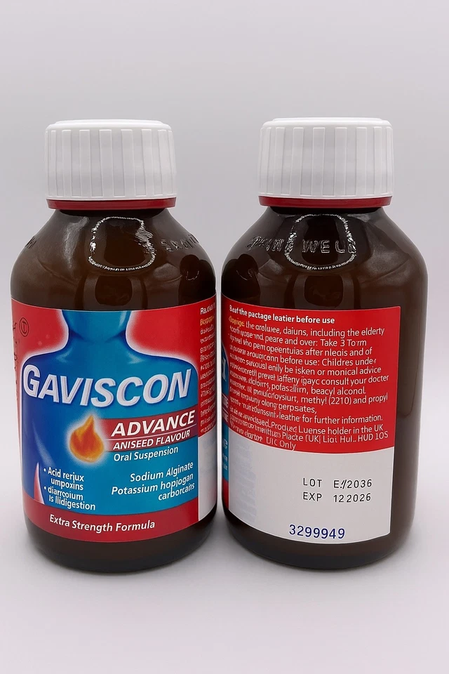 Paquete de 2 suspensión oral de anís Gaviscon Advance 150 ml caducan 12/26 económico Foto 2 de 2