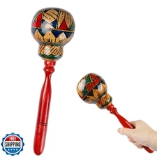GOGHOST Large Wooden Maracas for Adults, 10.7" Professional African Hand Perc