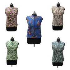 Handcrafted Floral Print coat for Women Sleev...
