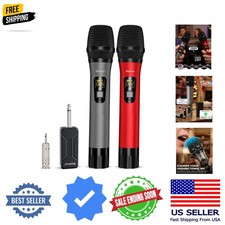 UHF Wireless Microphone with 1/4'' Plug Rechargeable Receiver, 160 Feet, Prof...