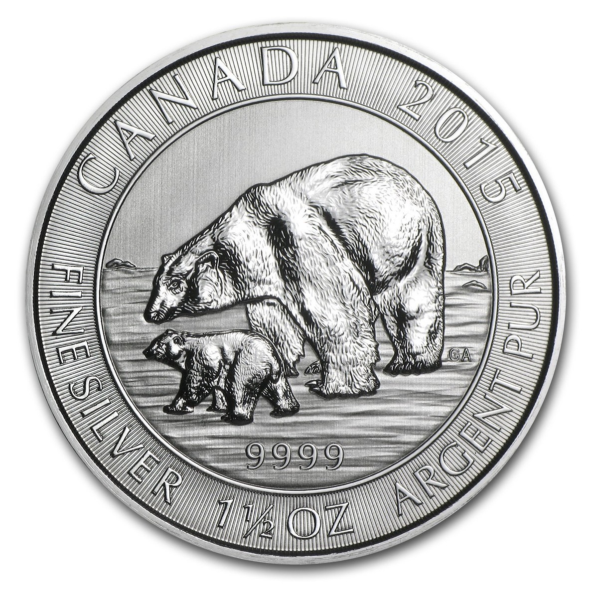 2015 Canada 1.5 oz Silver $8 Polar Bear & Cub BU | eBay