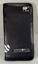 AAA Blue Faux Leather Uniworld Large Travel Wallet Organizer Passport Holder