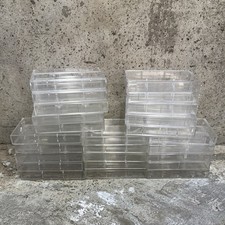 Lot 25 Clear Jewel Cassette Tape Cases Replacement Empty Storage Made USA
