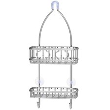 Simple Houseware Bathroom Hanging Shower Head Caddy Organizer, Chrome 22 x 10...