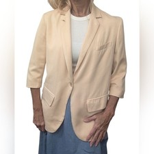 Ulla Johnson Linen Blend Blazer Size 8 | Neutral Cream Minimalist Chic