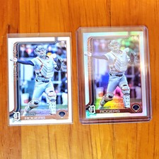 2025 Topps Series 1 Jake Rodgers Silver Foil SP #55 Card + Base Pair 55 Tigers C
