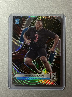 Derrick Brown Carolina Panthers Panini Spectra NFL 2020 ROOKIE PRIZM SP /75