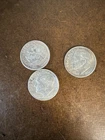 3 Silver Roosevelt Dimes 2- 1963D, 1- 1964, Silver Lot 90% Circulated