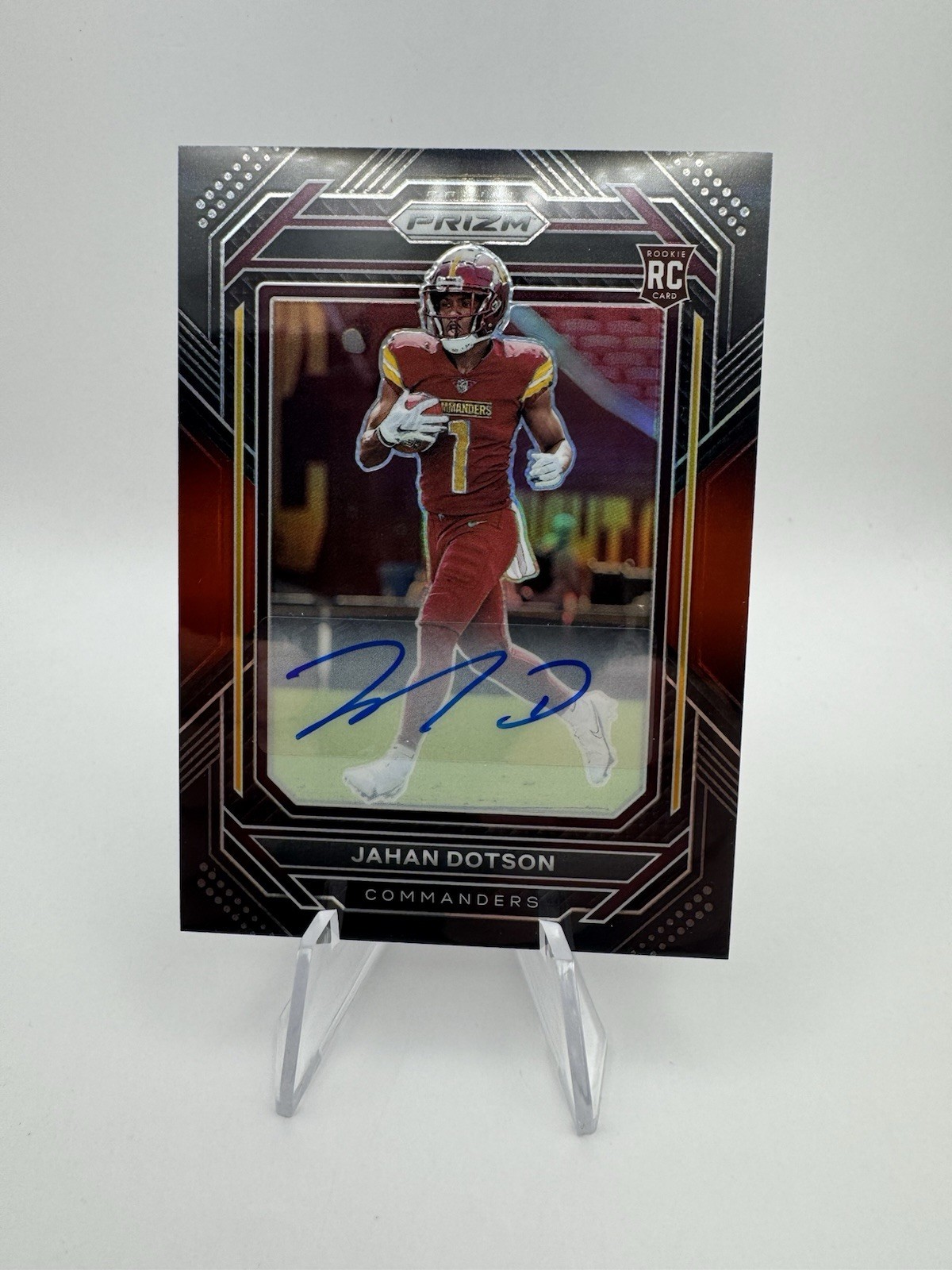 JAHAN DOTSON 2022 PANINI CHRONICLES PRIZM BLACK RED ROOKIE AUTO #PB-15 /99