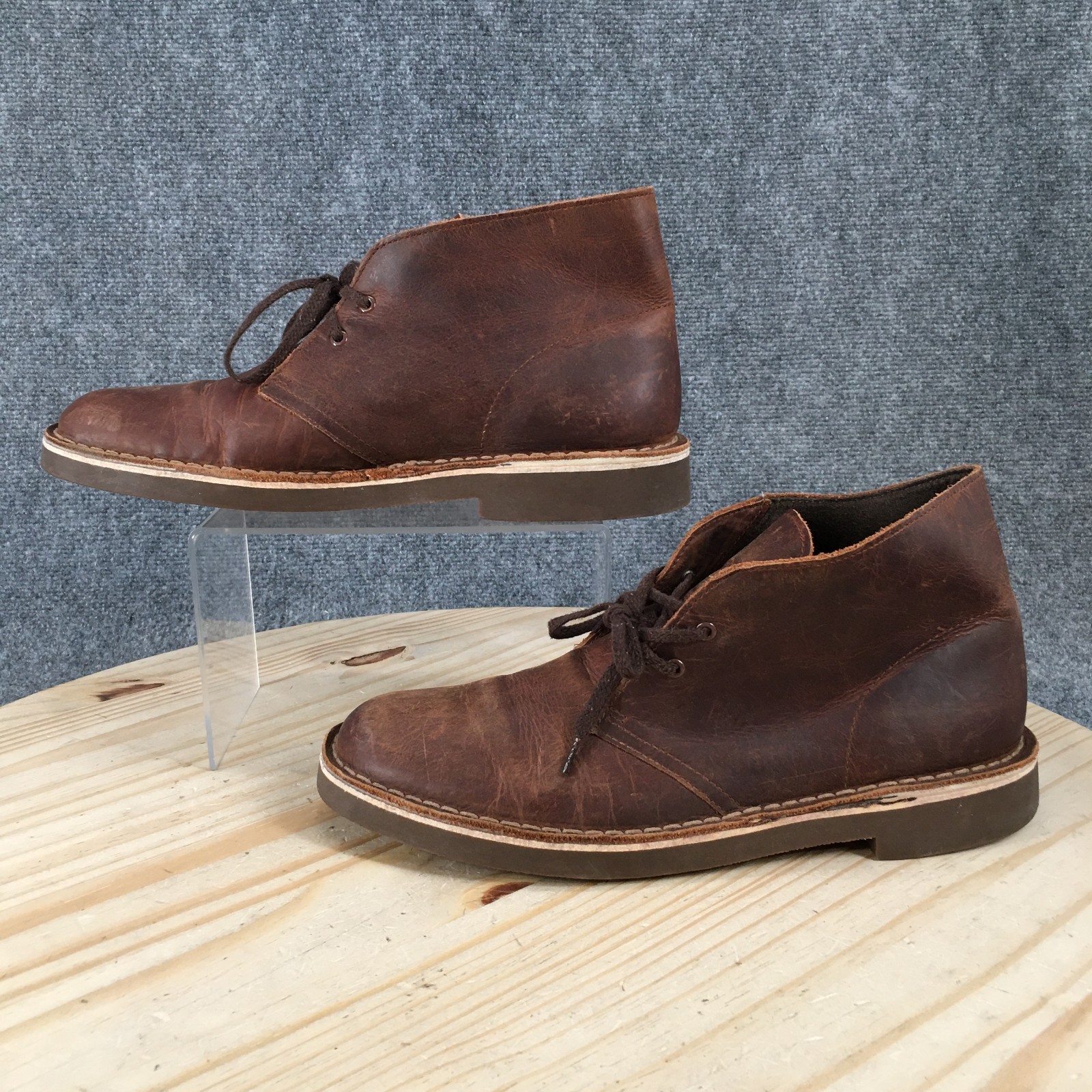 S 9 M Chukka Lace Up Round Toe Casual Ankle Top Brown