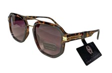 House of Harlow 1960 Aviator Sunglasses Tortoise Shell Double Bridge NWT Brown
