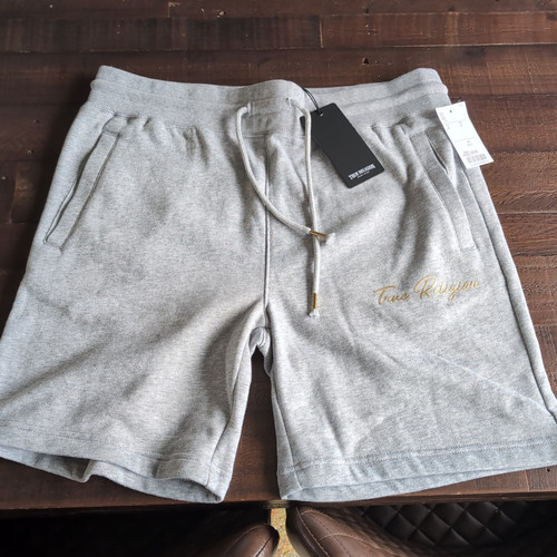 True Religion Men's Shorts Grey Brand New Half Pants Summer Short M RRP £89.00 - Picture 1 of 6