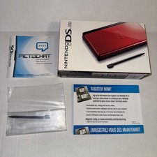 Nintendo DS Lite Handheld Console Crimson Red Box  Some Paperwork Only