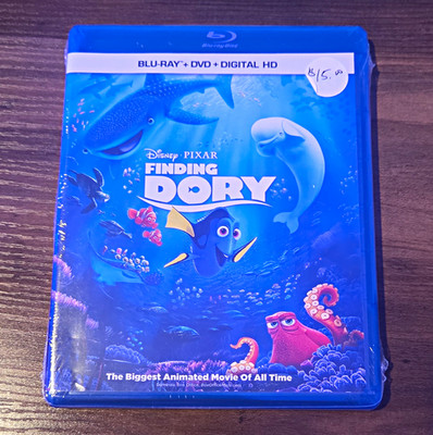 Disney Pixar Finding Dory (2016) Blu-ray+DVD+Digital HD Bonus Extras PG Unopened