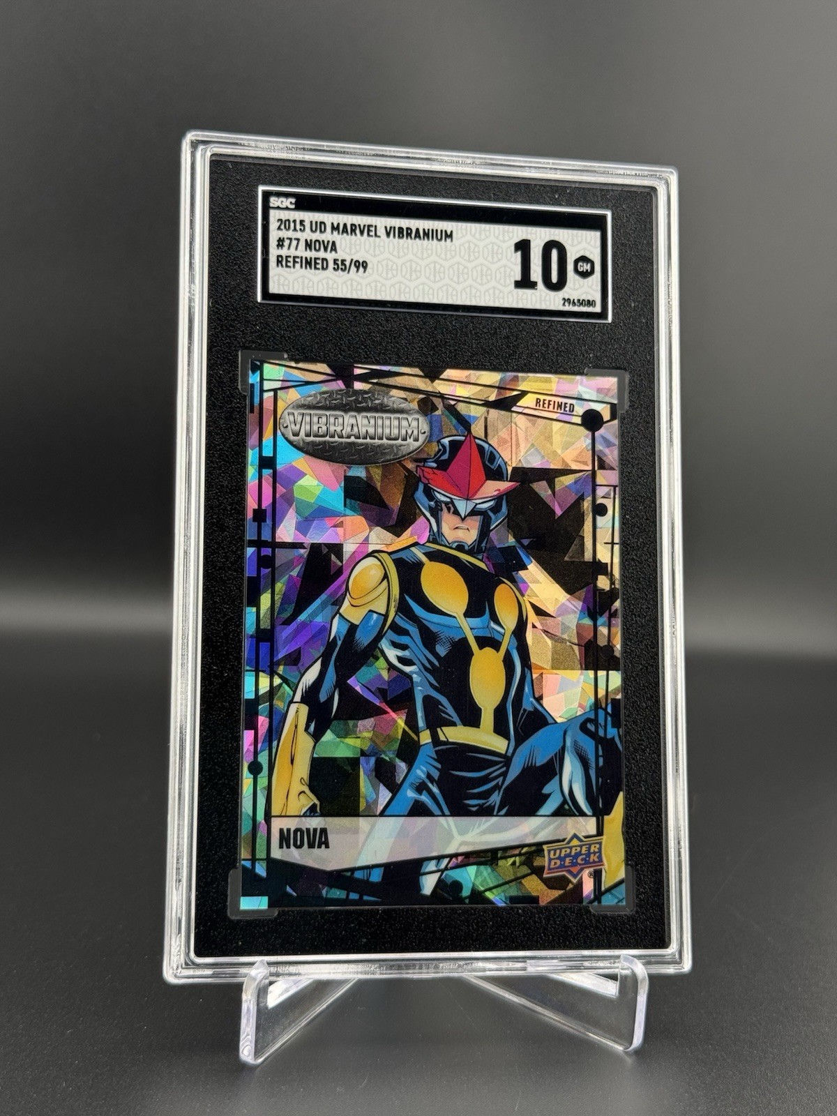 Nova - 2015 Upper Deck Marvel Vibranium #77 Refined /99 Gem SGC 10