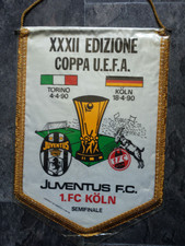 Wimpel 1.FC Köln -Juventus Turin UEFA Cup 1989/90 Fussball