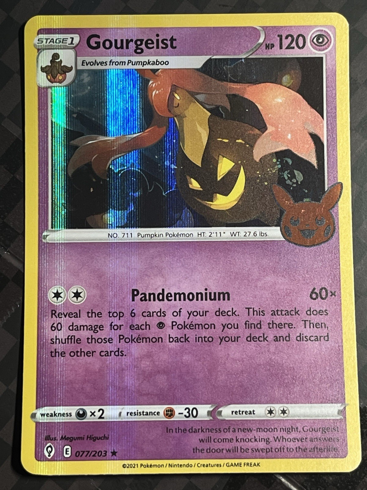 GOURGEIST - 077/203 - Trick Or Trade - Halloween Booster  - Pokemon Card - NM