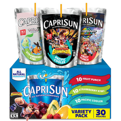 Capri Sun Fruit Punch, Strawberry Kiwi and Pacific Cooler Flavored Juice Drink B