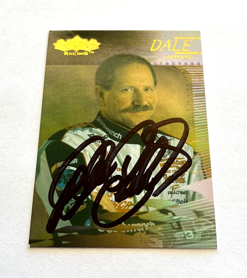 Dale Earnhardt NASCAR 2000 Upper Deck Racing #7 Autographed Signed - Image 3 of 4