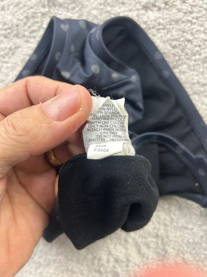 Mossimo бикини низ женщин большой черный горошек плавать стороне галстук ретро купальный костюм - Изображение 4 из 4