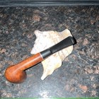 HHG Estate billiard Shape Tobacco Pipe - Wood Bowl Black Stem Approx 5 in — photo 3