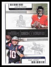 2021 Panini Contenders Round Numbers #RN-JFI Justin Fields / Mac Jones