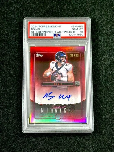2024 Topps Midnight BO NIX RC STROKE OF MIDNIGHT-TWILIGHT AUTO #/99 PSA 10-POP 4